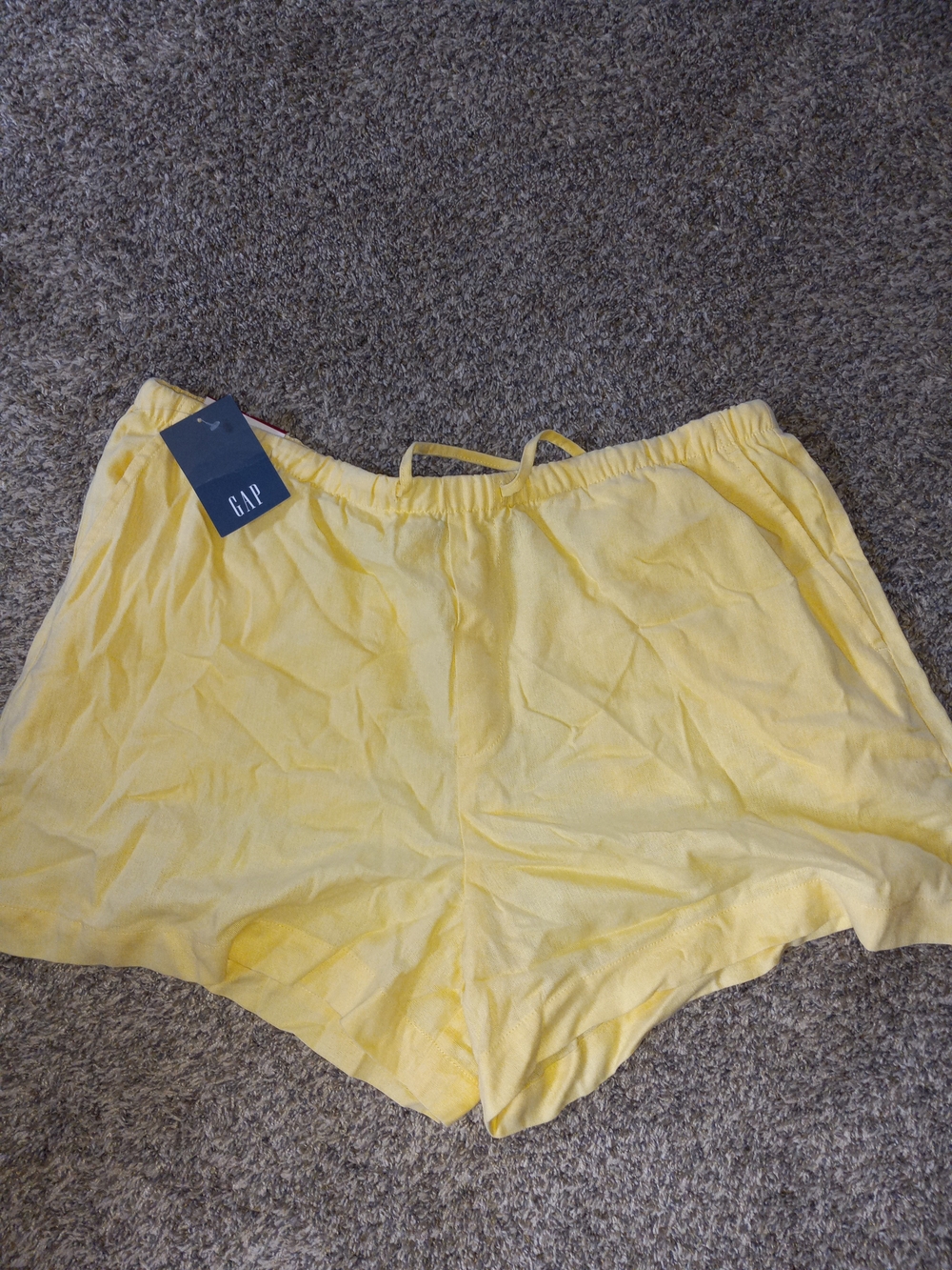 GAP Women's Light Yellow Athletic Lounge Shorts